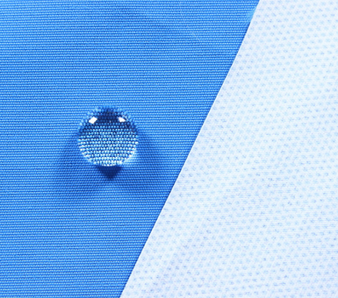 Tela azul 75 de Taslan del poliéster 196T * 160D, tela suave del punto de Spandex del rayón