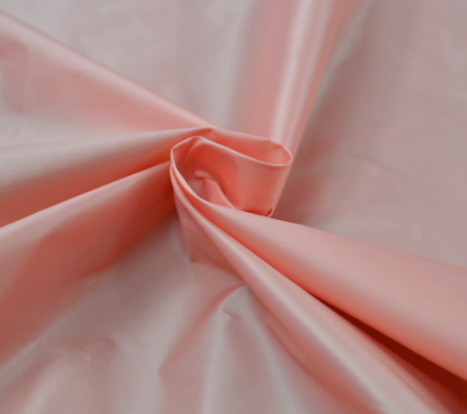 Tela de encargo del vestido del tafetán, 30 * tela del tafetán del rosa de 30D 600t para el traje